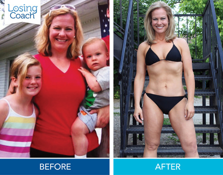 Permanent weight loss with Losing Coach® Co-Owner and Director Erin O'Donnell before and after pics