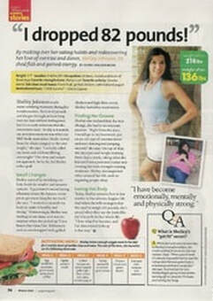 Shelley Johnson's Weight Loss in Oxygen Magazine